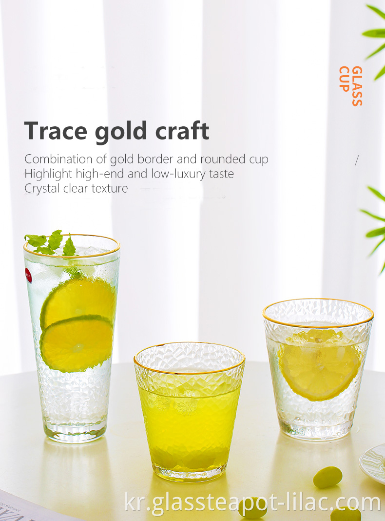 라일락 무료 샘플 300ml/340ml/420ml 재사용 가능한 브랜드 일본 소형/큰 투명 유리 보바 과일/레모네이드/커피 차 유리 컵